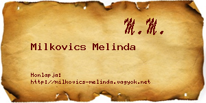Milkovics Melinda névjegykártya
